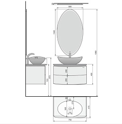 Velvex Тумба с раковиной Luna 75 – фотография-8