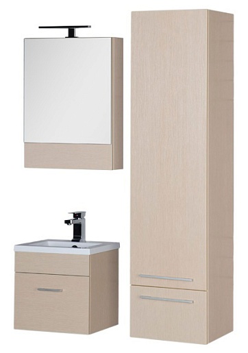 Aquanet Зеркальный шкаф Нота 50 камерино, светлый дуб (172681) – картинка-5