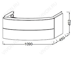 Jacob Delafon Мебель для ванной "Presquile 130" титан – фотография-7