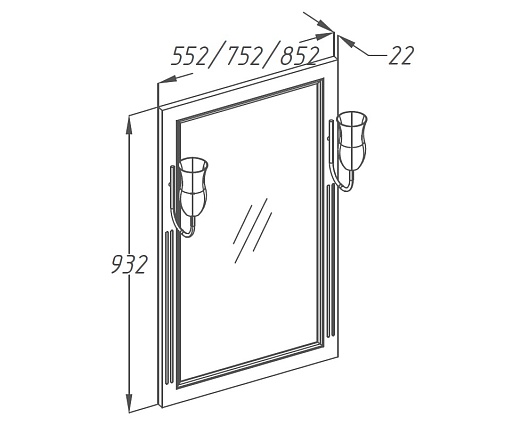 Opadiris Мебель для ванной "Глория 85" слоновая кость – фотография-6