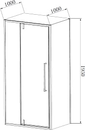 Vincea Душевой уголок Slim-N 120x100 VSR-4SNP1012CLB профиль черный стекло прозрачное – фотография-4