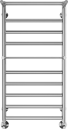 Terminus Полотенцесушитель водяной Хендрикс П10 500x1000 с полкой хром – фотография-1