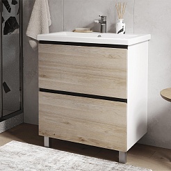 Vigo Тумба с раковиной Cross 800-0-2 дуб давос натуральный – фотография-3