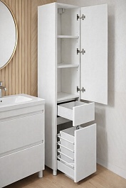 Vivon Пенал Atwood 35 R с корзиной белый матовый правосторонний – фотография-3