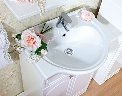 Бриклаер Мебель для ванной Лючия 60 белая – фотография-4