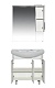 Misty Мебель для ванной Престиж 80 R белая/серебряная патина – картинка-18