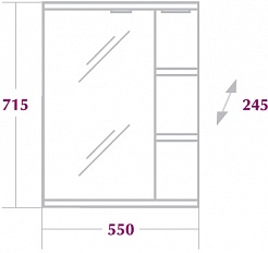 Onika Зеркальный шкаф Карина 55.01 L – фотография-5