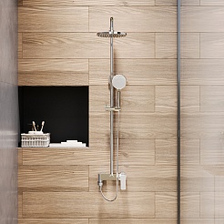 Paini Система душевая Viva Style P4CR687D250F3D110 без термоcтата, поворотный излив, хром – фотография-4