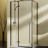Vincea Душевой уголок Slim-N 90x90 VSR-5SN9090CLB профиль черный стекло прозрачное
