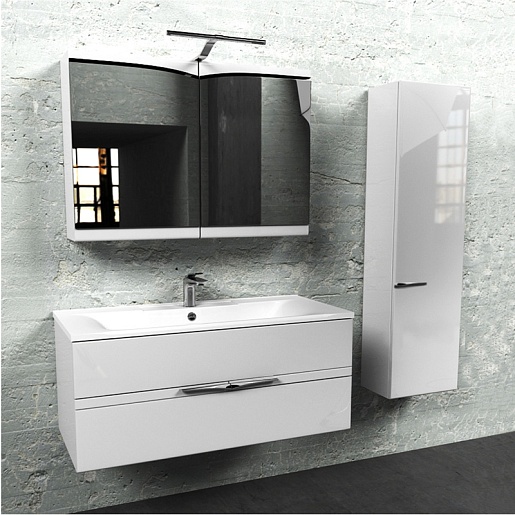  Зеркальный шкаф "Concorde 100" белый – фотография-2