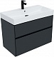 Aquanet Мебель для ванной Бруклин 85 подвесная черная матовая – фотография-53