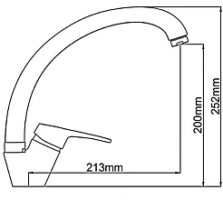 Frap Смеситель для кухни H13 F4113-9 песочный – фотография-3