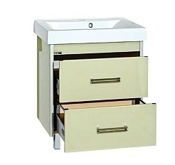 Misty Тумба с раковиной Джулия QVATRO 60 бежевая – фотография-3