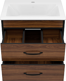 Misty Тумба под раковину Кедр 60 подвесная орех/черная – фотография-6