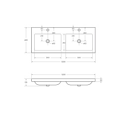 Cezares Мебельная раковина Eco 120 белая CZR-1200/480-2-LV-MR-ECO – фотография-3