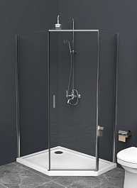 BelBagno Душевой уголок Uno 100/80 UNO-195-PH-1-100/80-C-Cr стекло прозрачное – фотография-1