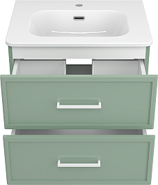 Brevita Тумба с раковиной Verde 60 подвесная зеленая – фотография-3