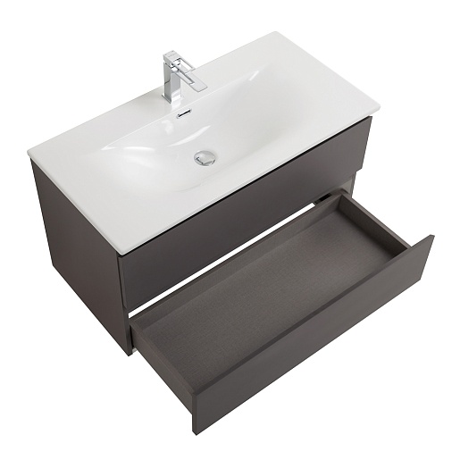 BelBagno Тумба под раковину Kraft 90 подвесная Темно-Серый матовый – картинка-7