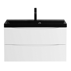 BelBagno Тумба с раковиной Marino 80 подвесная Bianco Opaco с раковиной 80/45 ART-AST-NERO – фотография-2