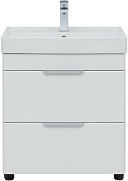 Aquanet Тумба с раковиной Ирис New 60 белая глянцевая – фотография-4