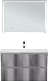 Aquanet Мебель для ванной Джейн 2.0 120 Flat подвесная графит матовый – фотография-1