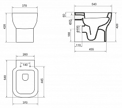 BelBagno Унитаз приставной Vaso BB127CB – фотография-5