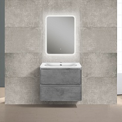Vincea Тумба с раковиной Vico 60 подвесная бетон – фотография-6