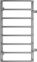 Terminus Полотенцесушитель водяной Стандарт П8 400x800 БП500 хром – фотография-1