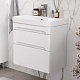 Equil Тумба под раковину Nice 60 2 ящика подвесная белая – картинка-22