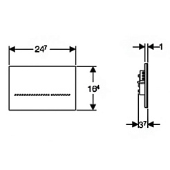 Geberit Кнопка смыва Sigma 80 116.090.SM.1 бесконтактная, зеркальное стекло – фотография-2