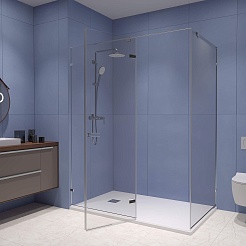 RGW Душевой уголок Stilvoll SV-040 100x80 профиль хром стекло прозрачное – фотография-3