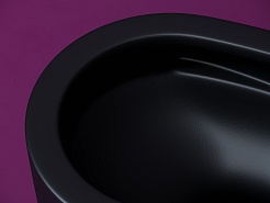 Ceramicanova Подвесной унитаз Ulma Торнадо CN4006TMB безободковый чёрный матовый – фотография-6
