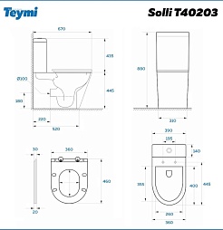 Teymi Унитаз-компакт напольный Solli T40203 – фотография-8