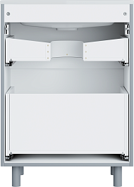 Vivon Тумба под раковину Ostin 60 напольная серая матовая – фотография-4