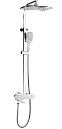 Gappo Душевая стойка G83 G2483-8 белая/хром – фотография-1