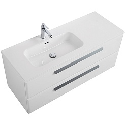 Cezares Тумба под раковину Eco Cer-N 120 L bianco lucido без ручек – фотография-4