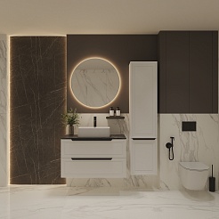 Зов Тумба под раковину Севилья 100 подвесная матовая белая/столешница куритиба – фотография-6