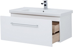 Dreja Тумба с раковиной Big Inn 100 подвесная белая – фотография-8