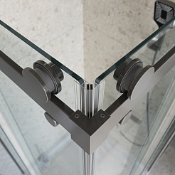 BelBagno Душевой уголок Marino MARINO-2-AH-2-120/90-C-GM 120x90 профиль оружейная сталь стекло прозрачное – фотография-8