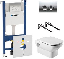 Roca Комплект: инсталляция Duofix Delta 3 в 1 + унитаз Dama Senso + шумоизоляция