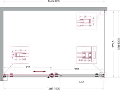 BelBagno Душевой уголок Soft Close-2 SOFT_CLOSE-2-AH-1-150/100-C-Cr 150x100 профиль хром стекло прозрачное – фотография-12