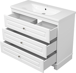 Misty Тумба под раковину Ларго 100 белая – фотография-5