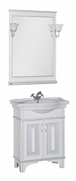 Aquanet Мебель для ванной Валенса 70 белый краколет/серебро (180460) – фотография-1