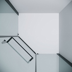 Grossman  Душевой уголок Pragma 100x100x195 профиль черный матовый стекло прозрачное – фотография-9