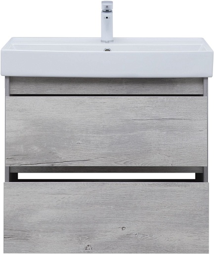 Aquanet Тумба с раковиной Nova Lite 75 подвесная дуб белый – картинка-7