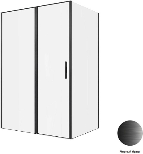 Allen Brau Душевой уголок Priority 140x100 3.31036.BBA/3.31048.BBA чёрный браш – картинка-5