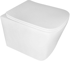 Azario Унитаз подвесной Cascad M AZ-10002 безободковый белый – фотография-1