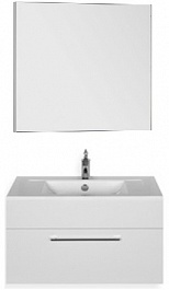 De Aqua Мебель для ванной Кубика 80, зеркало Сильвер – фотография-1