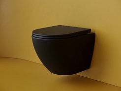 Ceramicanova Подвесной унитаз Metropol Торнадо CN4002TMB безободковый чёрный матовый – фотография-8