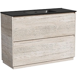 Sancos Тумба с раковиной Libra Floor 120 дуб галифакс натуральный раковина Element 121 CN7006MB – фотография-1